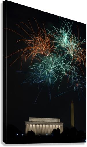 D.C. Fireworks-Squiggly Edition Canvas Print