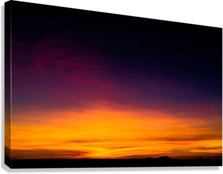 Sunset Over Farmland Canvas Print