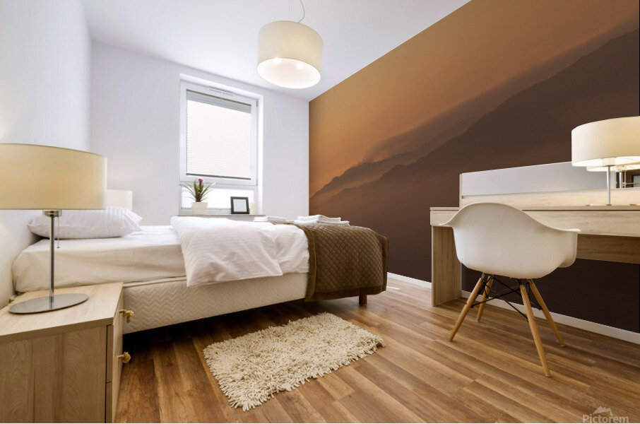 Sunset from the Sky Mural print