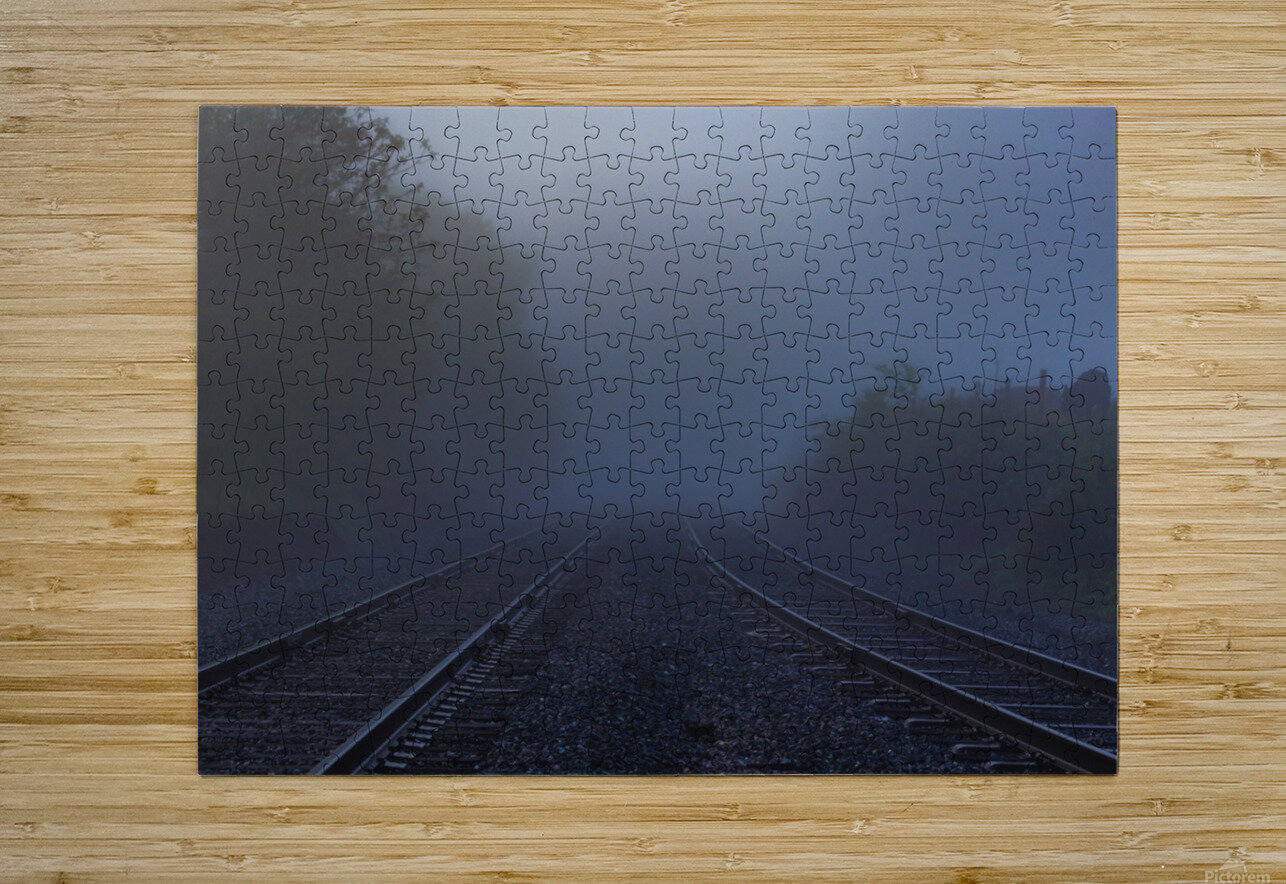 Early Morning Train Tracks Nativ Puzzle printing