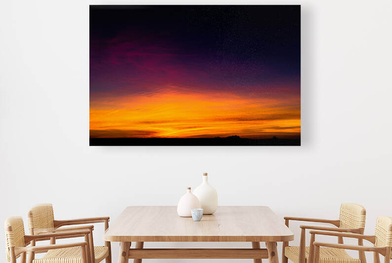 Sunset Over Farmland by Nativ